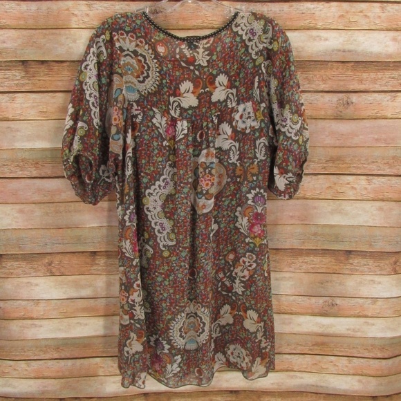 MAXRAVE Floral V-Neck Boho Dress M - Picture 16 of 16